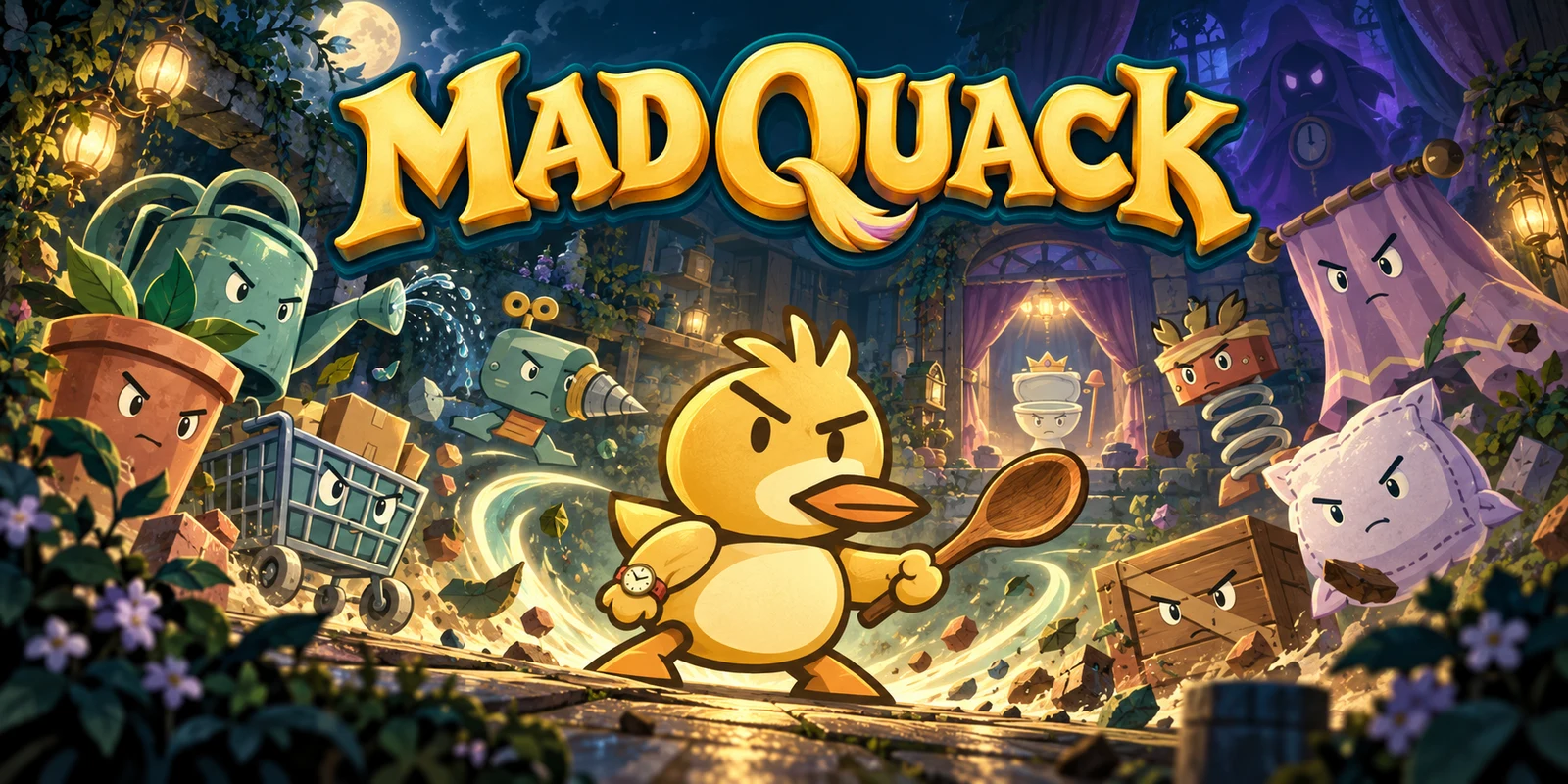 Mad Quack: Pat-O faces a crowd of fantastical household foes